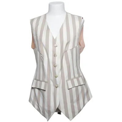 Gilet de costume (Beige, Blanc) de No 1 Collection Acétate, Lin, Polyester, Viscose