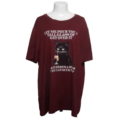 T-shirt (Red) from Shein Curve Elastane, Polyester