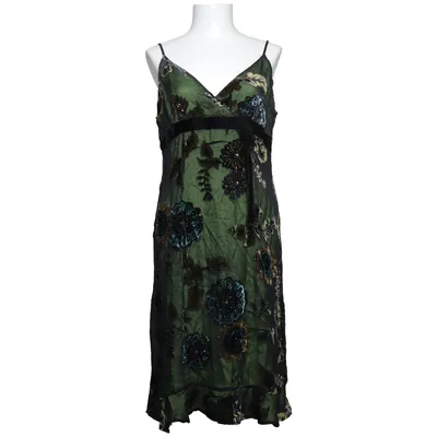 Jurk (Groen, Blauw, Meerkleurig) van Luisa Cerano Acetaat, Zijde, Viscose