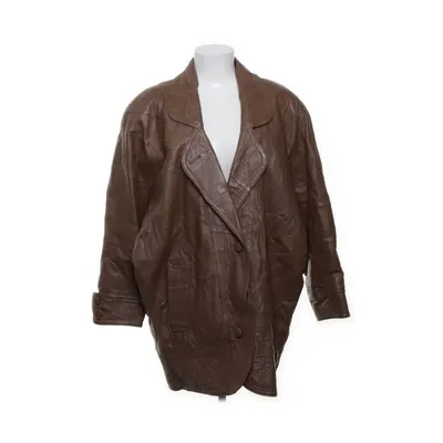 Läderjacka (Brun) Skinn, Polyester