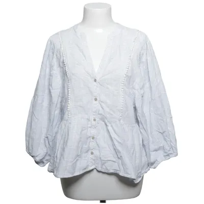Blouse (Wit, Blauw) van Zara Katoen