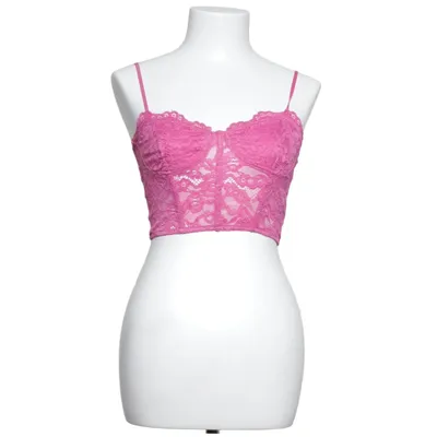 Crop top (Roze) van Zara Katoen, Polyester