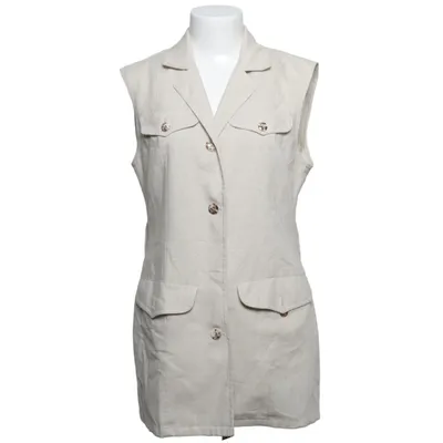 Väst (Beige) från Jensen Coat Linne, Polyester, Viskos