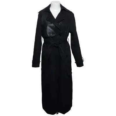 Trenchcoat (Svart) från Meotine Bomull, Skinn, Polyester, Viskos