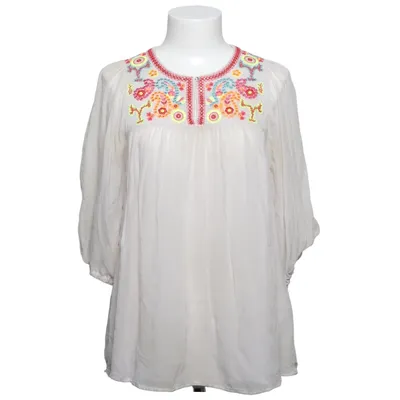 Blouse (Beige, Multicolored) from Matthew Williamson for H&M Silk