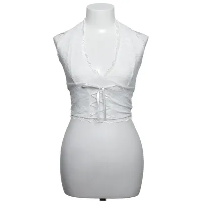Halterneck top (Hvid) fra Romwe Elastan, Polyester
