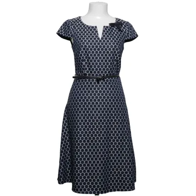 Robe (Bleu, Blanc) de Comma Coton, Élasthane, Polyester