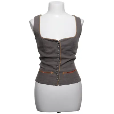 Gilet de costume (Gris) de Almsach Coton, Cuir, Lin