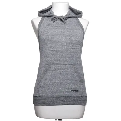 Short sleeve hoodie (Gray) from Ivy Park Cotton, Elastane, Polyester