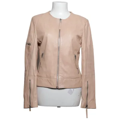 Läderjacka (Beige) från Primeboots Skinn, Polyester