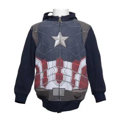 Huvtröja (Blå, Röd, Vit) från Marvel Bomull, Polyester