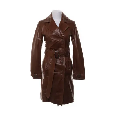 Leather coat (Brown) from Bruno Zaragoza Polyester, Leather