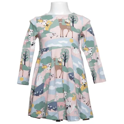 Klänning (Rosa, Blå, Grön, Brun, Vit) från Polarn O. Pyret Elastan, Ekologisk bomull