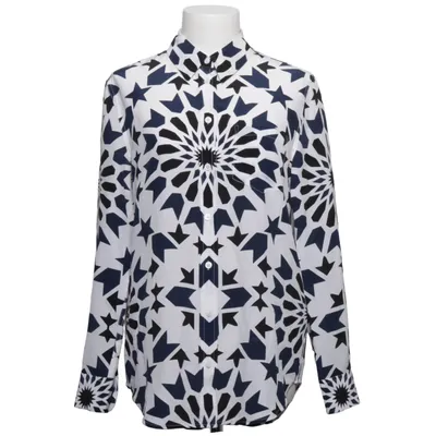 Bluse (Hvid, Sort, Blå) fra Equipment Femme Silke