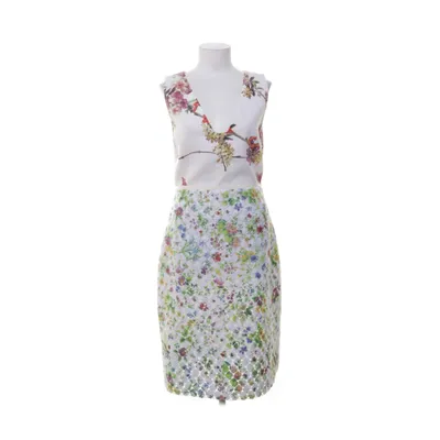 Kjole (Hvid, Flerfarvet) fra Giambattista Valli Bomuld, Elastan, Polyester, Silke, Viscose