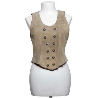 Lædervest (Beige) fra Meindl Bomuld, Linned, Viscose