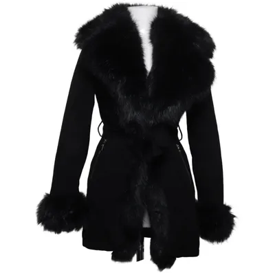 Frakke (Sort) fra Lolive Verte Elastan, Polyester