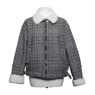 Shearling jas (Zwart, Wit) van Cropp