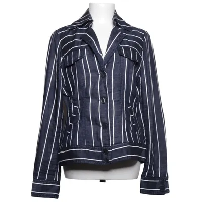 Jacke (Blau, Weiß) von Bandolera Baumwolle, Leinen