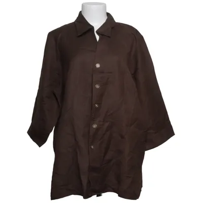 Chemise à manches courtes (Marron) de Avenue Lin, Viscose