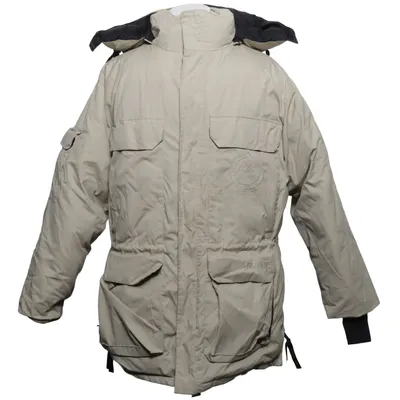 Parka (Beige) from First Slope Cotton, Down, Feather, Nylon, Polyester