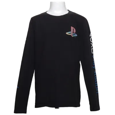 Långärmad t-shirt (Svart, Flerfärgad) från Playstation Bomull