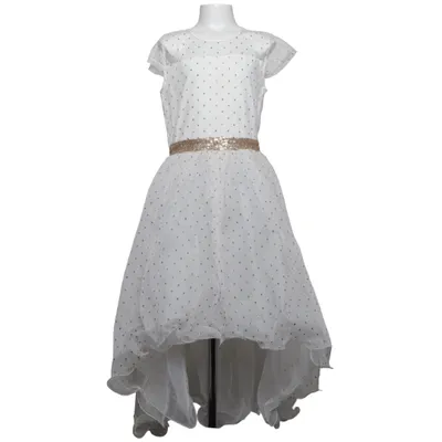 Blumenkinderkleid (Weiß, Gold) von LC Waikiki Girls Baumwolle, Elasthan, Polyester