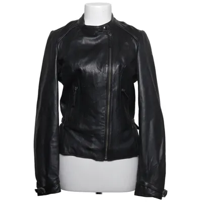 Veste en cuir (Noir) de Naf Naf Coton, Polyester, Cuir