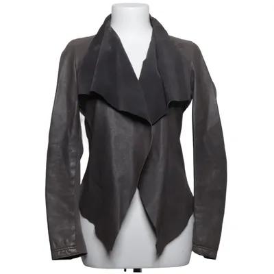 Veste en cuir (Gris) de Sandwich Acétate, Coton, Cuir