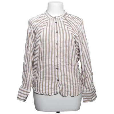 Skjorte (Beige, Hvid) fra Gomaye Acetat, Bomuld, Viscose