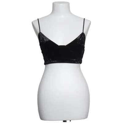 Crop top (Svart) från Zara W&B Collection Elastan, Polyester