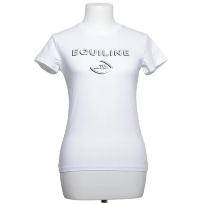 T-shirt (Vit) från Equiline Bomull, Elastan