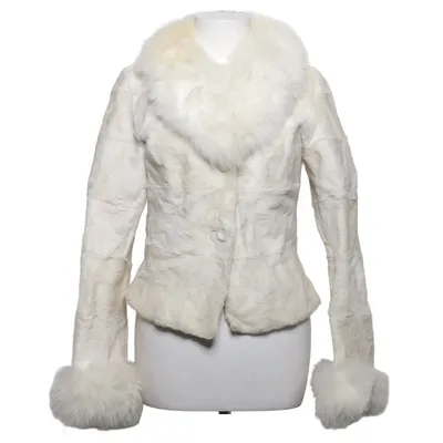 Bontjack (Wit) Vossenbont, Polyester, Konijnenbont