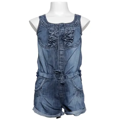 Salopette courte (Bleu) de Detroit Coton, Polyester