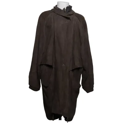 Læderfrakke (Brun) fra Pelle Pelle Læder, Viscose