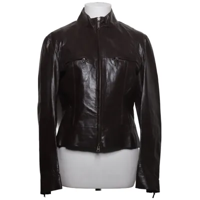 Leather jacket (Brown) from Hallhuber Trend Leather, Polyester