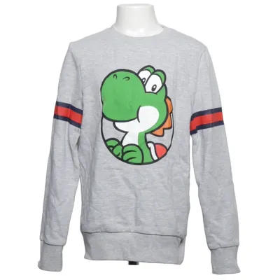Collegetröja (Grå, Flerfärgad) från Super Mario Bomull, Polyester