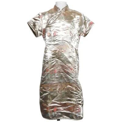 Cheongsam (Beige, Flerfarvet) fra Jinzhimeng Silke