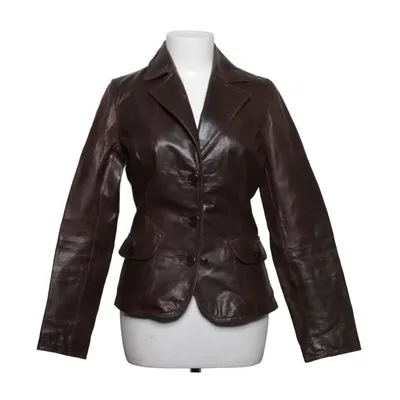 Leather blazer (Brown) Leather, Polyester