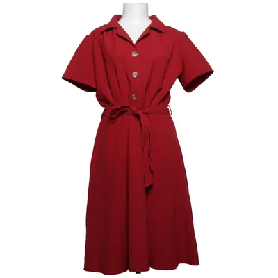 Shirt dress (Red) from Pretty Retro Elastane, Polyester, Viscose