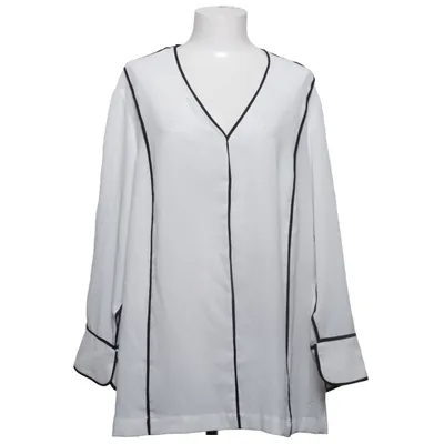 Blouse (Wit, Zwart) van Mat. Polyester