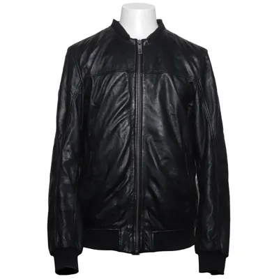 Leather jacket (Black) from Oakwood Cotton, Elastane, Leather