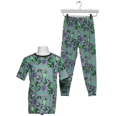 Pyjamas (Grå, Grön, Svart) från Minecraft Elastan, Polyester