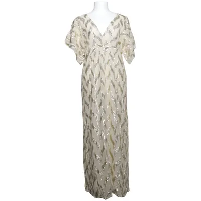 Aftonklänning (Beige, Guldfärgad) från Hoss Intropia Metallfiber, Viskos