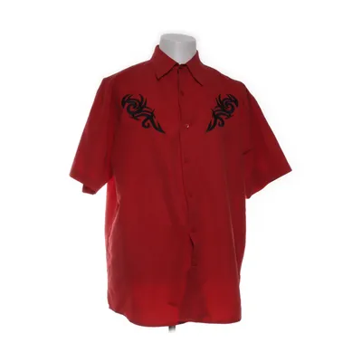 Kortärmad skjorta (Röd, Svart) Polyester
