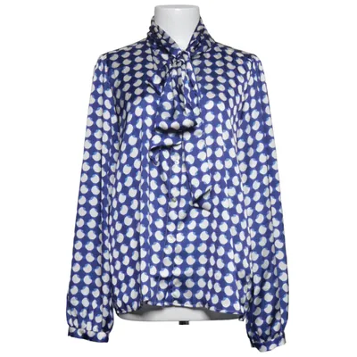 Sløjfebluse (Blå, Hvid) fra Rich & Royal Genanvendt polyester