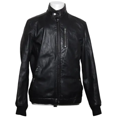 Leather jacket (Black) from Rock'n Blue Cotton, Leather