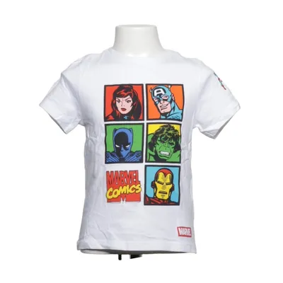 T-shirt (Blanc, Multicolore) de Marvel Coton
