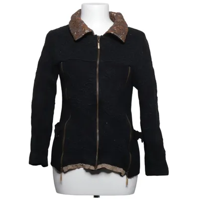Cardigan (Black, Gold) from Eva & Claudi Acetate, Cupro, Polyester, Viscose, Wool