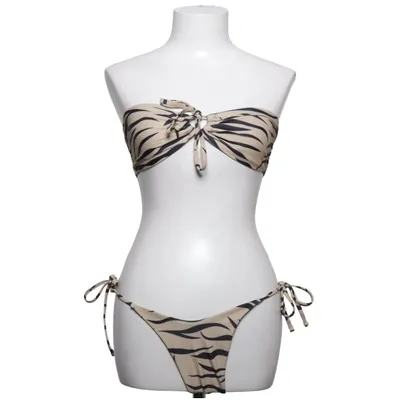 Bikini (Beige, Black) Elastane, Polyester